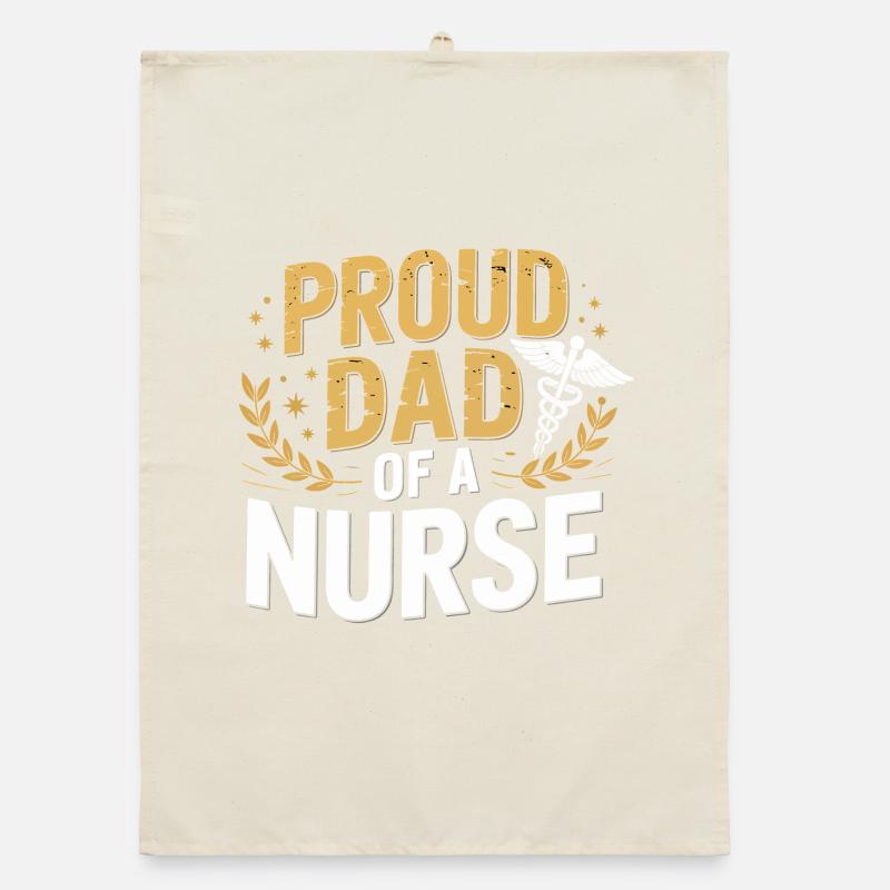 Stolzer Vater einer Pflegekraft Organic Geschirrtuch