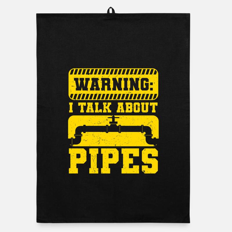 Pipelayers I Talk About Pipes Organic dish towel