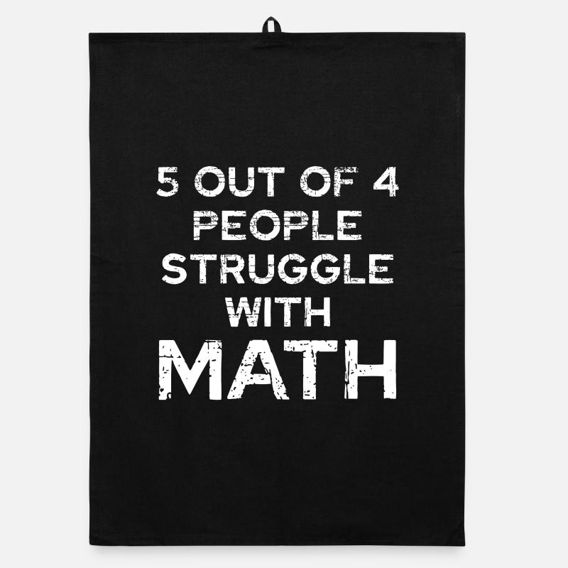 5 out of 4 People Struggle with Math Organic Geschirrtuch