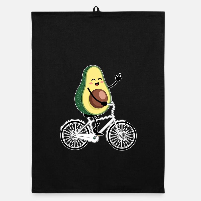 Lustiger Mountainbiker-Avocado Organic Geschirrtuch