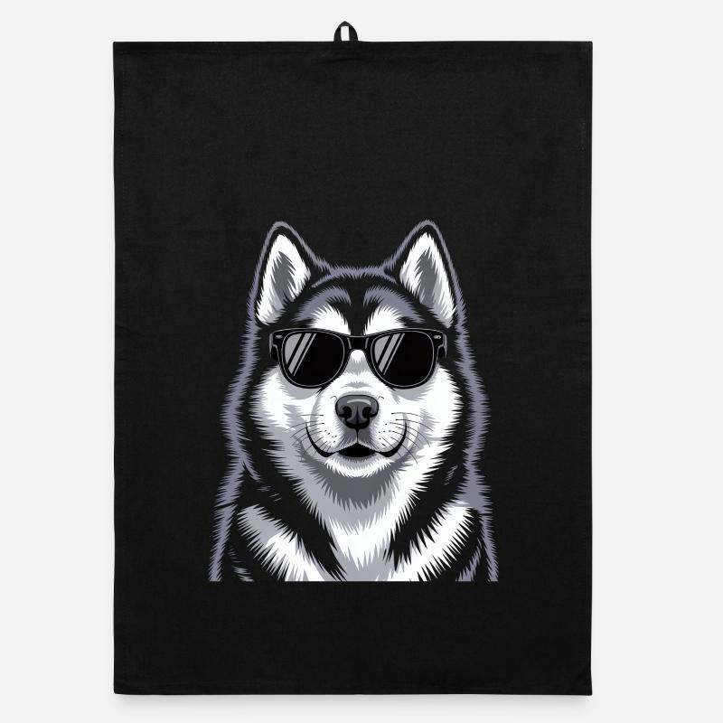 Alaskan malamute Organic dish towel