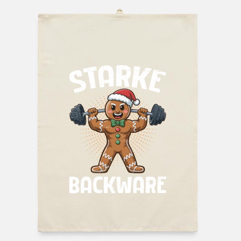 Lebkuchenmann STARKE BACKWARE Lustiges Organic Geschirrtuch