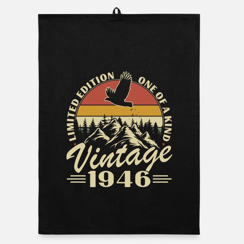 1946 Vintage Retro Birthday Gift Organic dish towel