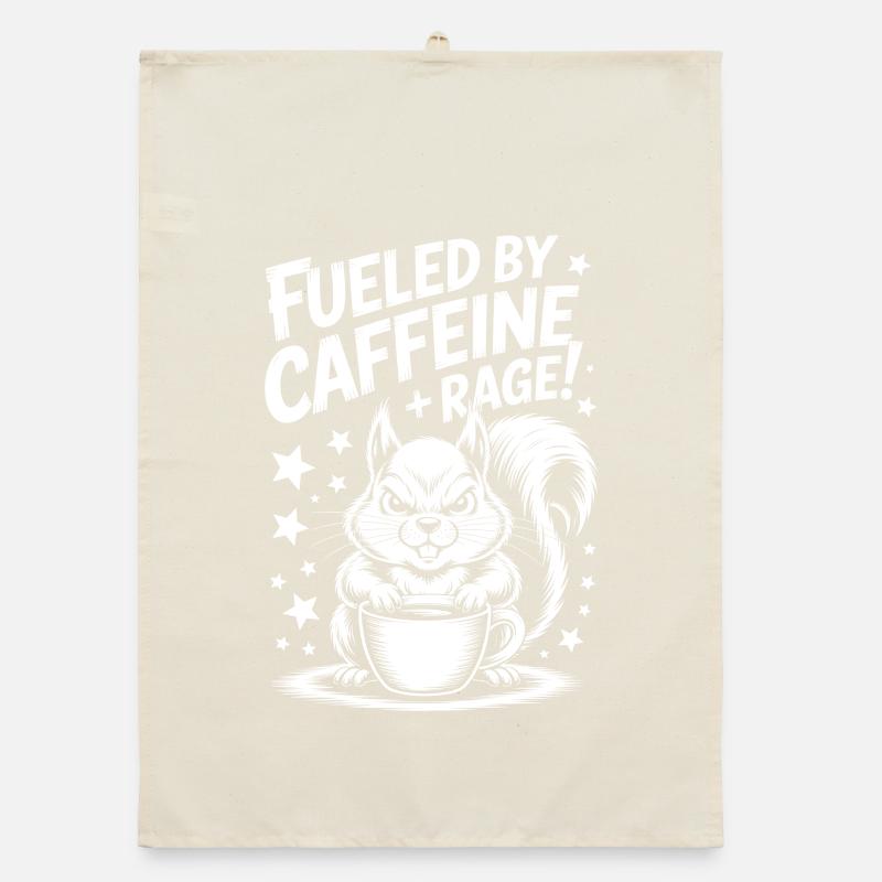 Kaffee Sprüche Koffein Lustiges Kaffee Geschenk Organic Geschirrtuch