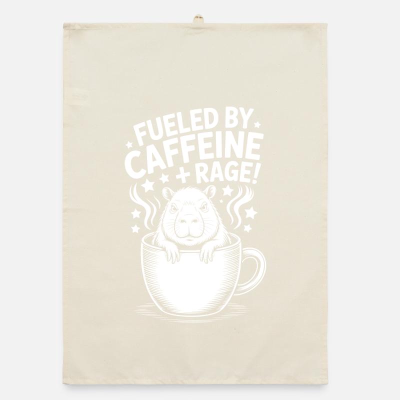 Coffee Sayings Caffeine Funny Coffee Gift Organic dish towel