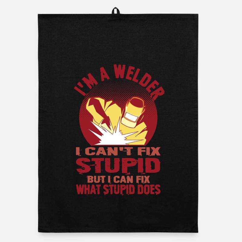 Welder Saying Gifts for Metalworkers Organic dish towel