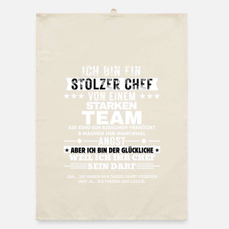 Stolzer Chef von einem starken Team Organic dish towel
