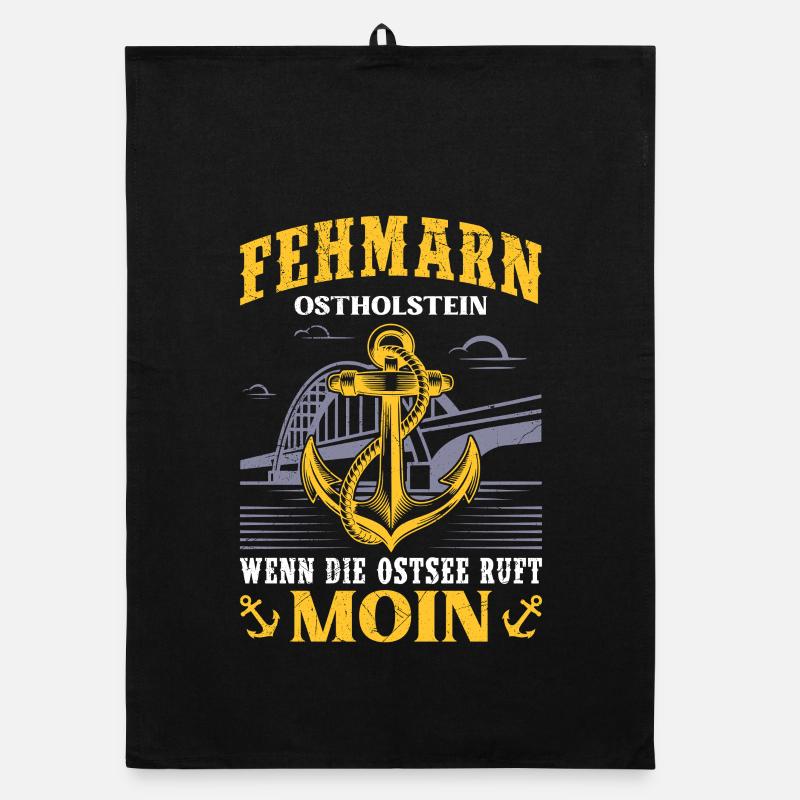FEHMARN OSTHOLSTEIN WHEN THE BALTIC SEA CALLS Funny Organic dish towel