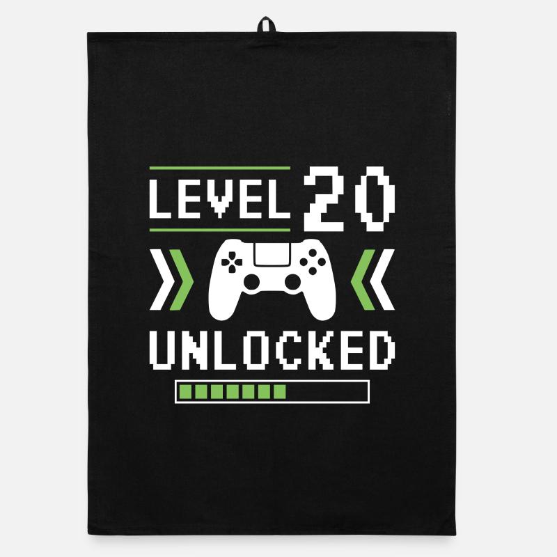 20. Geburtstag Level 20 unlocked Organic Geschirrtuch