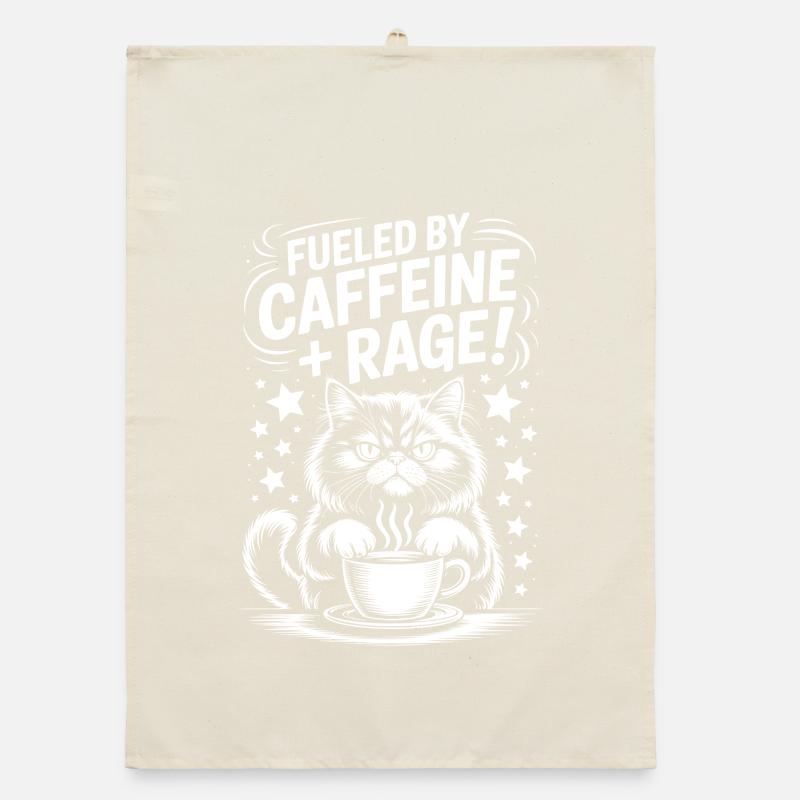 Kaffee Sprüche Koffein Lustiges Kaffee Geschenk Organic Geschirrtuch