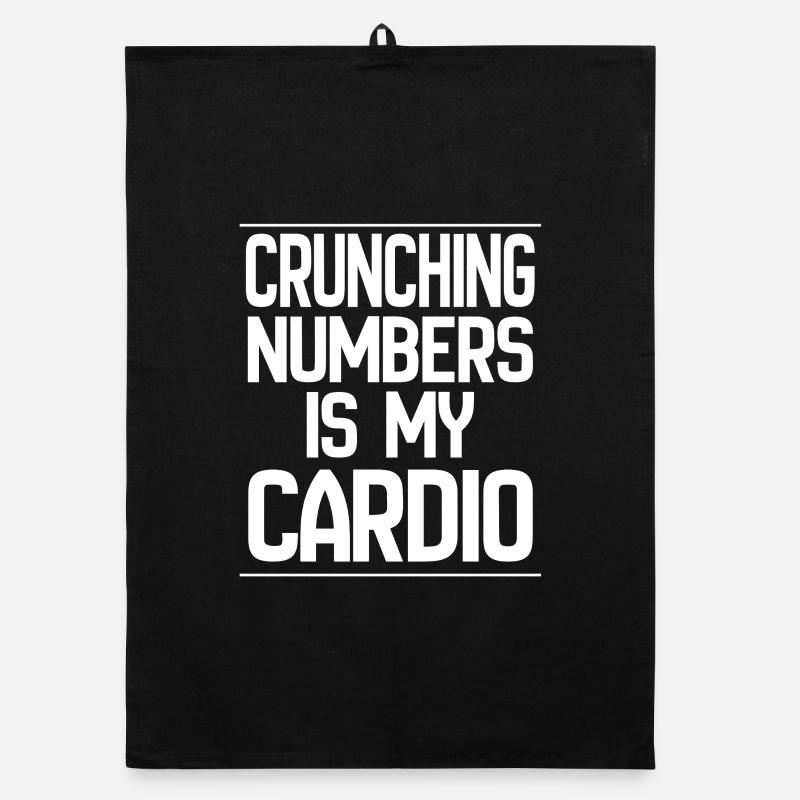 Comptable drôle qui fait des calculs, c’est mon cardio Torchon bio