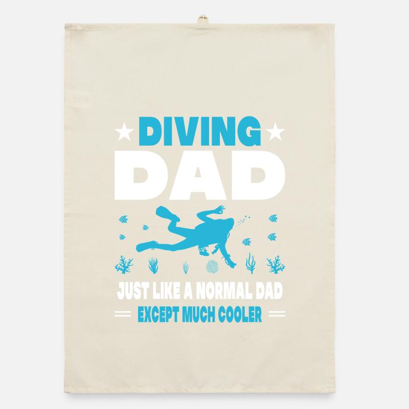 Diving Dad – Funny Diver Gift for Dads Organic dish towel