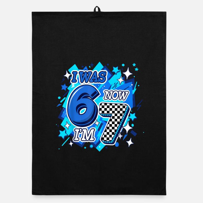 Six Seven Blue Checkered 67 Organic dish towel