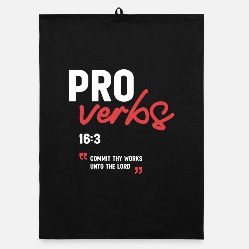 Commit Thy Works unto the Lord Proverbs 16:3 Bible Organic dish towel