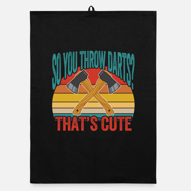 Alors tu lances des fléchettes, c’est mignon Torchon bio