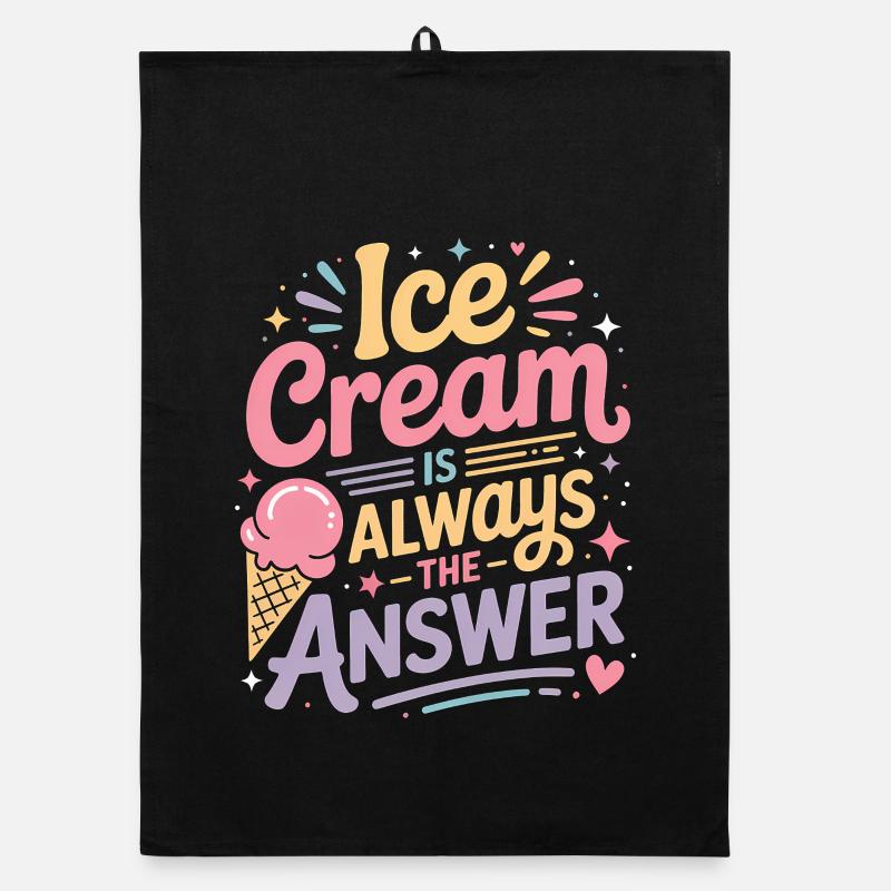 eiscreme Sprüche Eis Lustiges Kayak Geschenk Organic Geschirrtuch