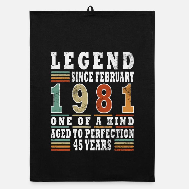 Février 1981 Jubilé 1981 Légendes Février Torchon bio