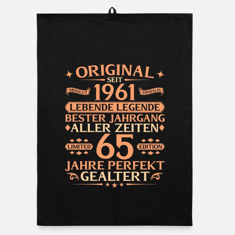 65. Geburtstag Absolut Einmalig 1961 Jahrgang Organic Geschirrtuch