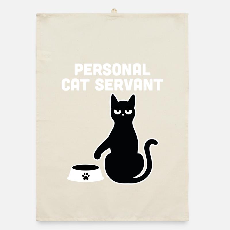 Personal Cat Servant Organic dish towel