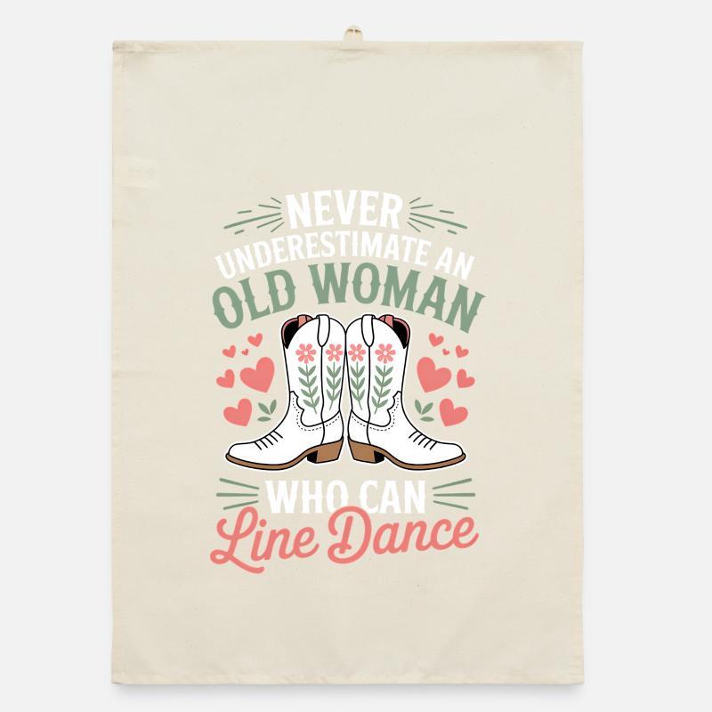 Line Dancing Sayings Funny Line Dance Gift Organic dish towel