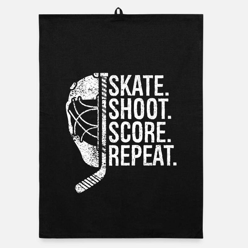 skate shoot score repeat Organic Geschirrtuch