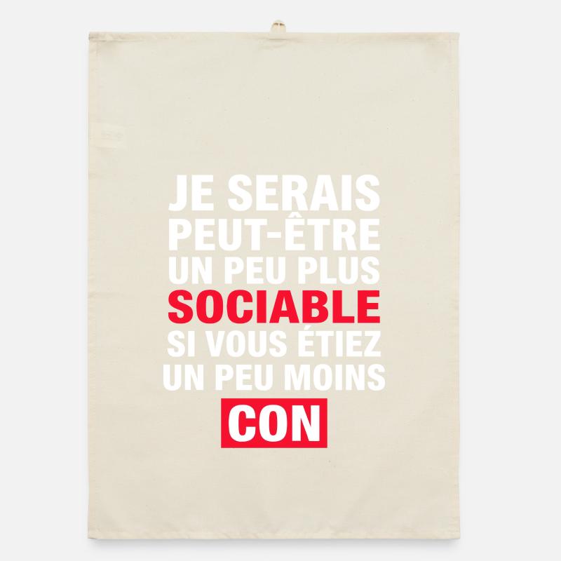 Vielleicht bin ich ein bisschen geselliger Organic Geschirrtuch