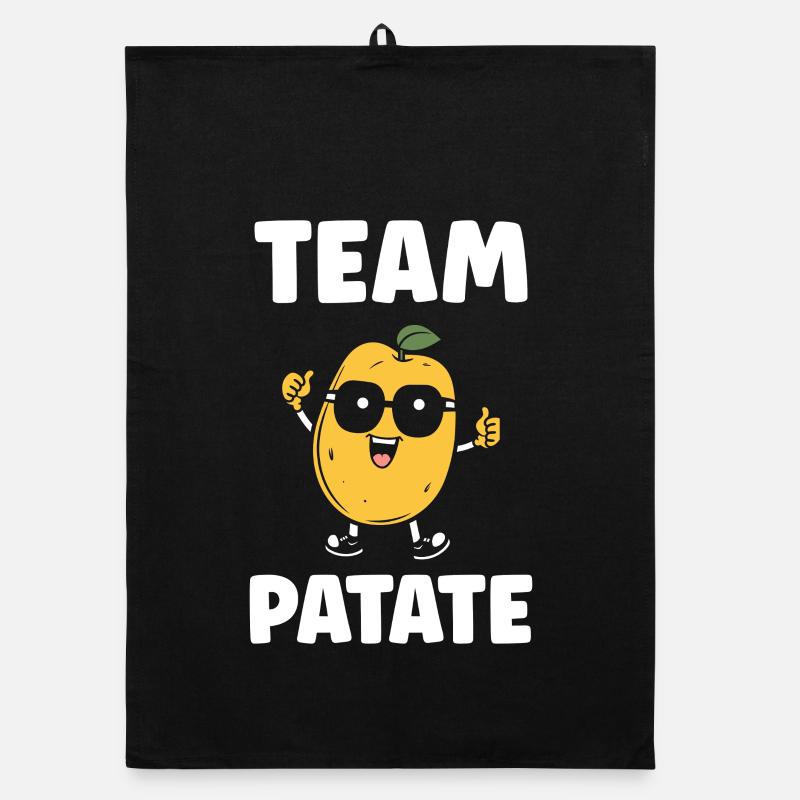 Team Potato Smiling Maskottchen Organic Geschirrtuch