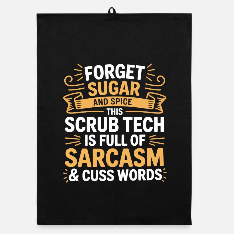 Tech Sarkasmus Scrub Humor Organic Geschirrtuch
