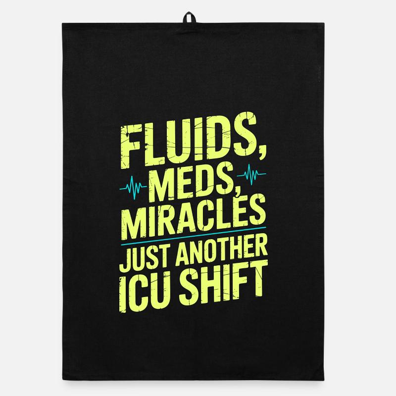 Soins intensifs Infirmière Fluides Médicaments Miracles Soins intensifs Torchon bio