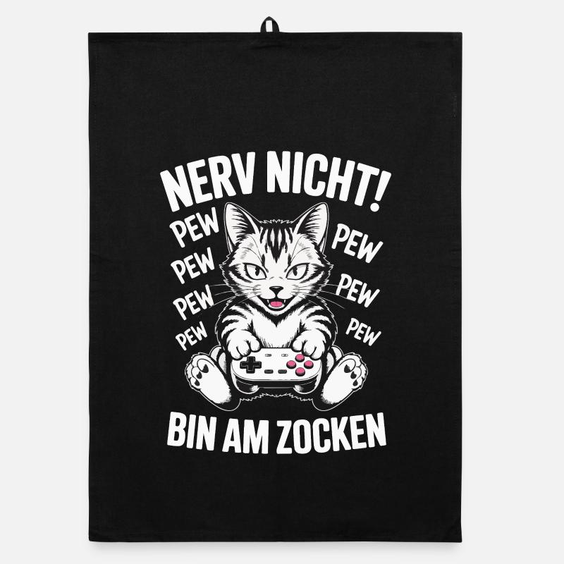 Courage Not I Gaming Cat Design Torchon bio