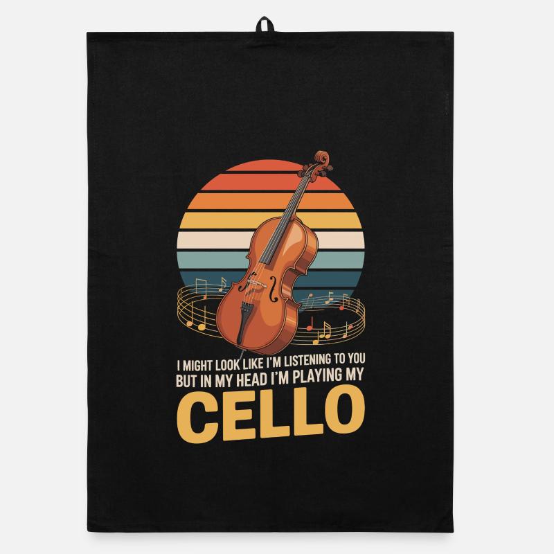 Jouer de mon violoncelle Torchon bio