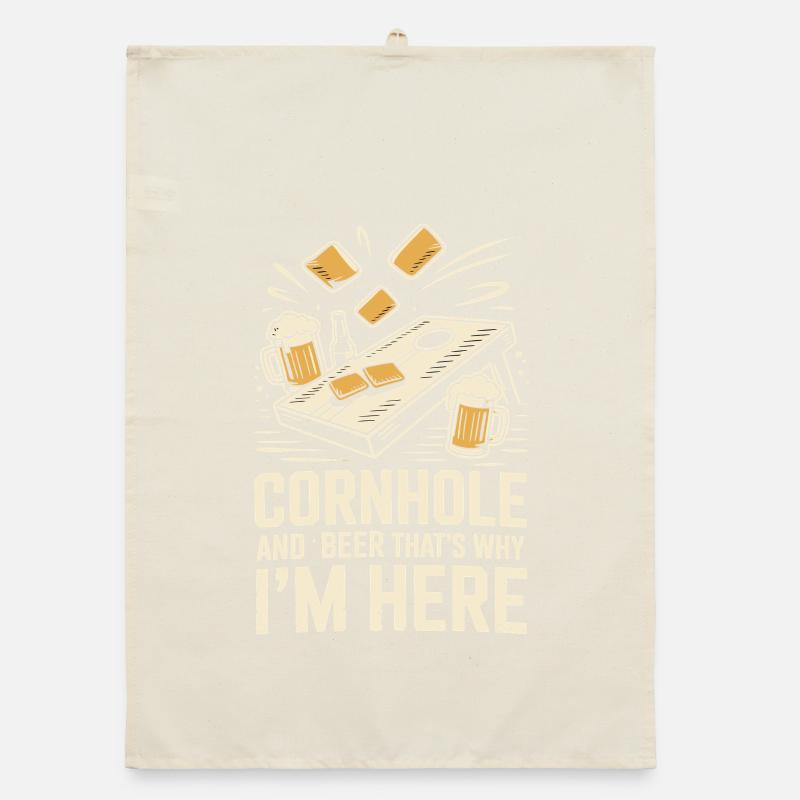 Cornhole und Bier Organic Geschirrtuch
