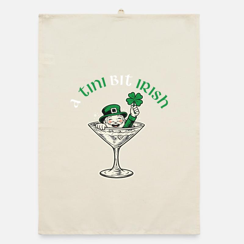 A Tini Bit Irish St Patrick’s Day Organic dish towel