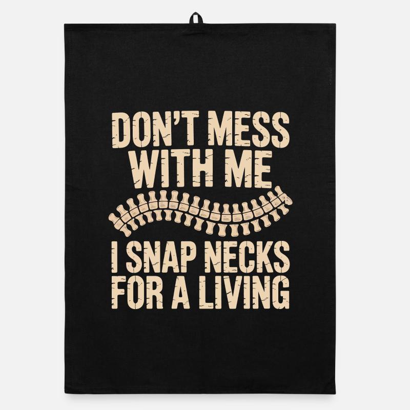 Dont Mess With Me Zip Neck Organic Geschirrtuch