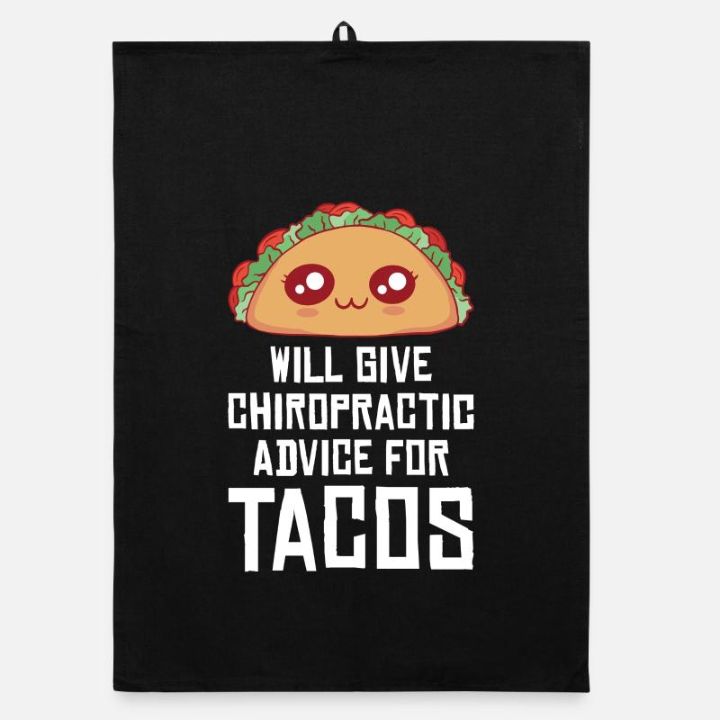 Taco Humor Chiropraktik Design Organic Geschirrtuch