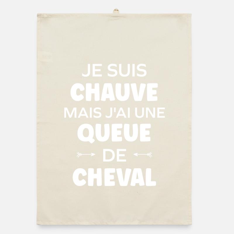 Chauve mais Queue de Cheval Torchon bio