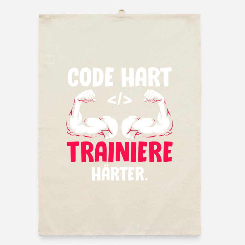 Codeur CODE ENTRAÎNEZ-VOUS PLUS FORT Drôle Torchon bio