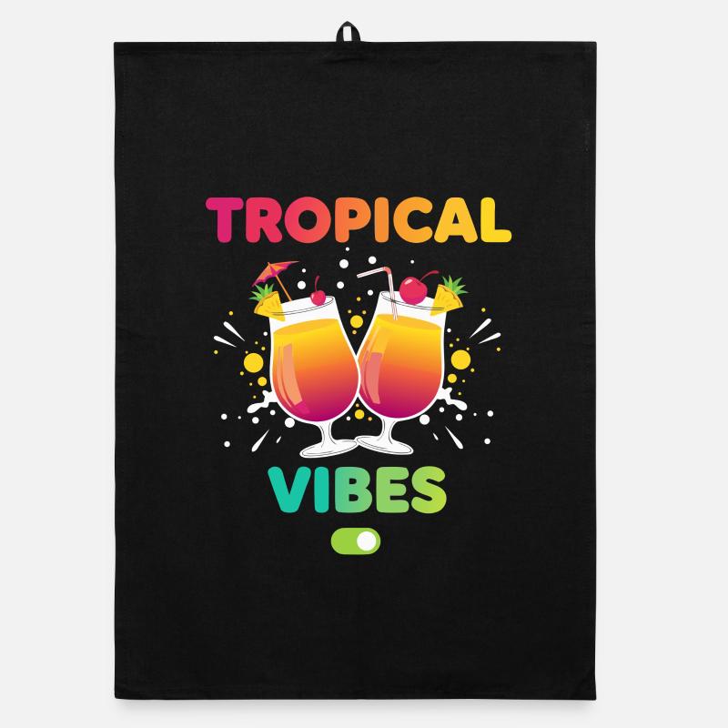 Mode vacances Tropical Vibes Torchon bio
