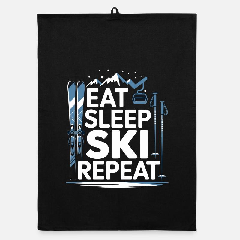 Manger, dormir, skier, répéter Torchon bio
