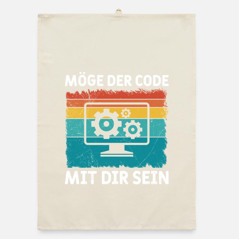 Nerd Computer MÖGE DER CODE MIT DIR SEIN LUSTIG Organic Geschirrtuch