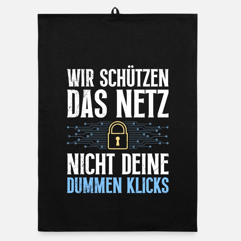Computer Science WIR SCHÜTZEN DAS NETZ NICHT DEIN Organic Geschirrtuch