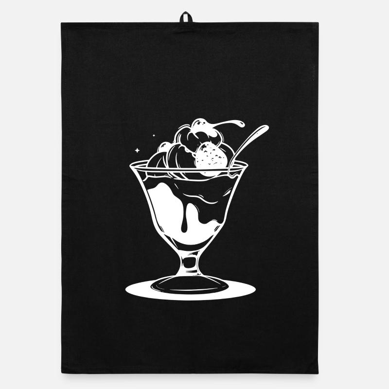 Eiscreme Eisbecher Organic Geschirrtuch