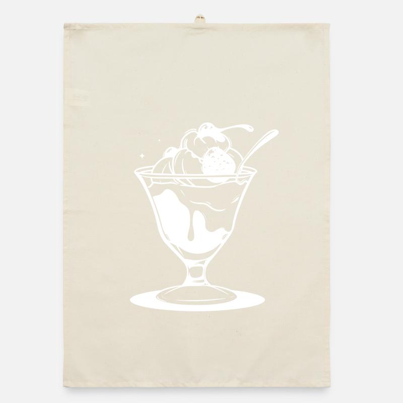 Eiscreme Eisbecher Organic Geschirrtuch