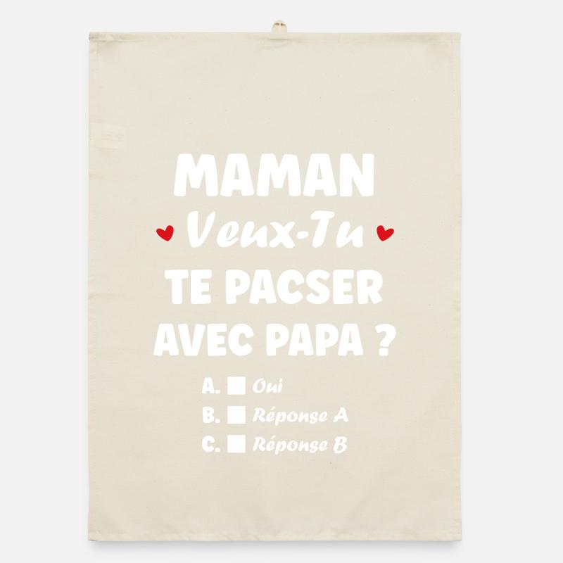 Mama, willst du eine eingetragene Lebenspartnerschaft mit Papa eingehen? Organic Geschirrtuch