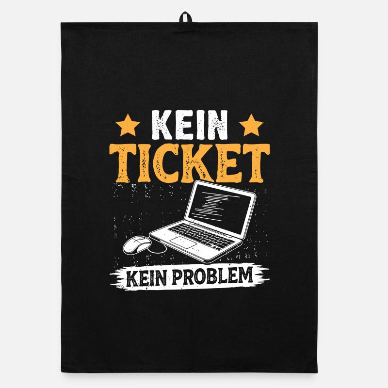 Nerd Computer NO TICKET NO PROBLEM FUNNY Organic dish towel