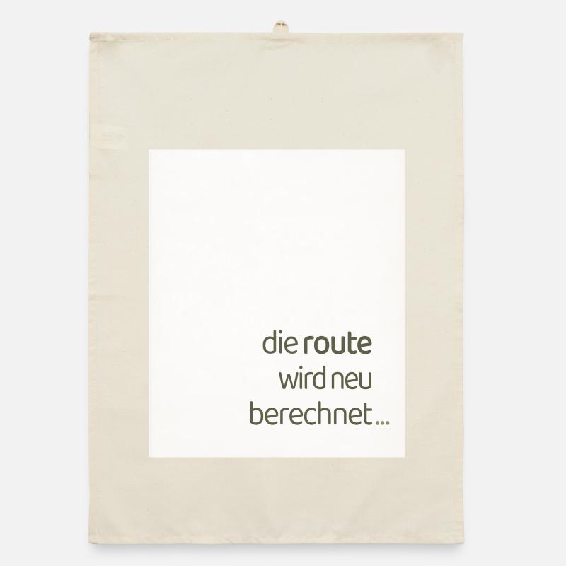 The route is recalculated – a modern statement Organic dish towel