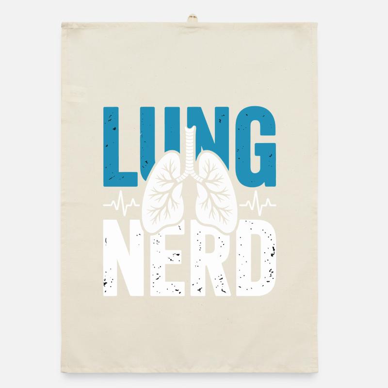 Lungen Nerd Graphic Organic Geschirrtuch