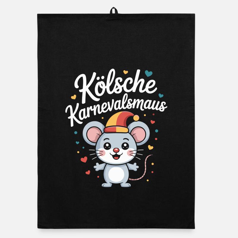 Kölsche Karnevalsmaus Karneval Köln Kölner Maus Organic Geschirrtuch