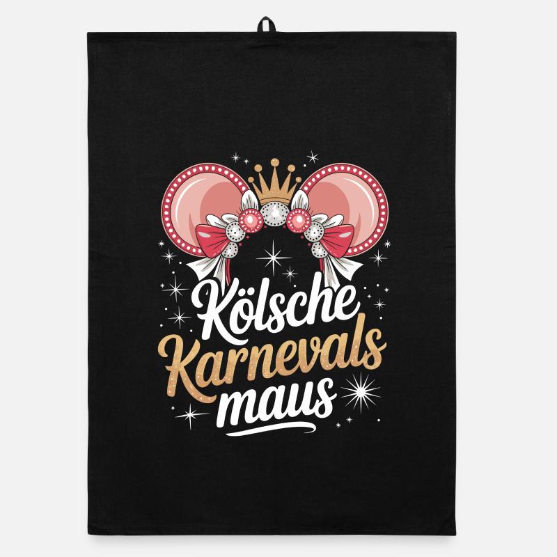 Kölsche Karnevalsmaus Karneval Köln Kölner Maus Organic Geschirrtuch