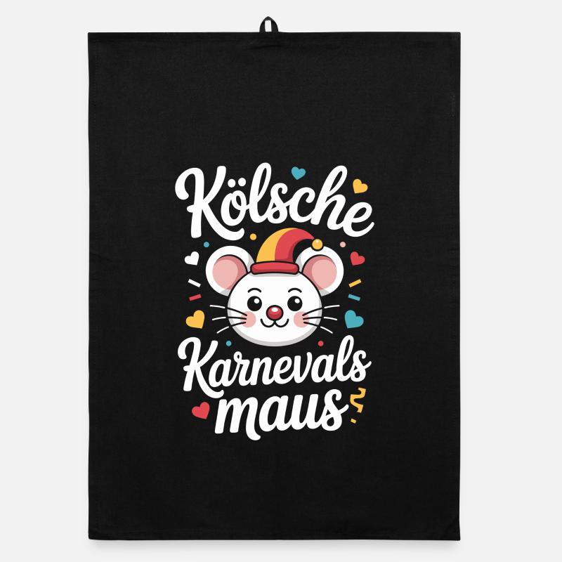Kölsche Karnevalsmaus Karneval Köln Kölner Maus Organic Geschirrtuch